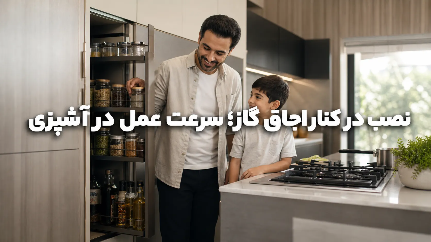 نصب در کنار اجاق گاز؛ سرعت عمل در آشپزی